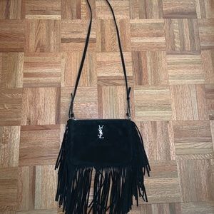 Saint Laurent fringe suede bag